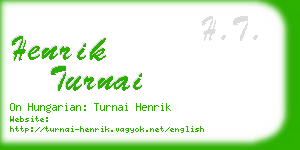 henrik turnai business card